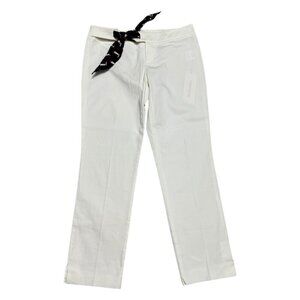GUCCI Vintage Y2K 2005 Luxury Designer Straight Leg White Pants Size 4 Small